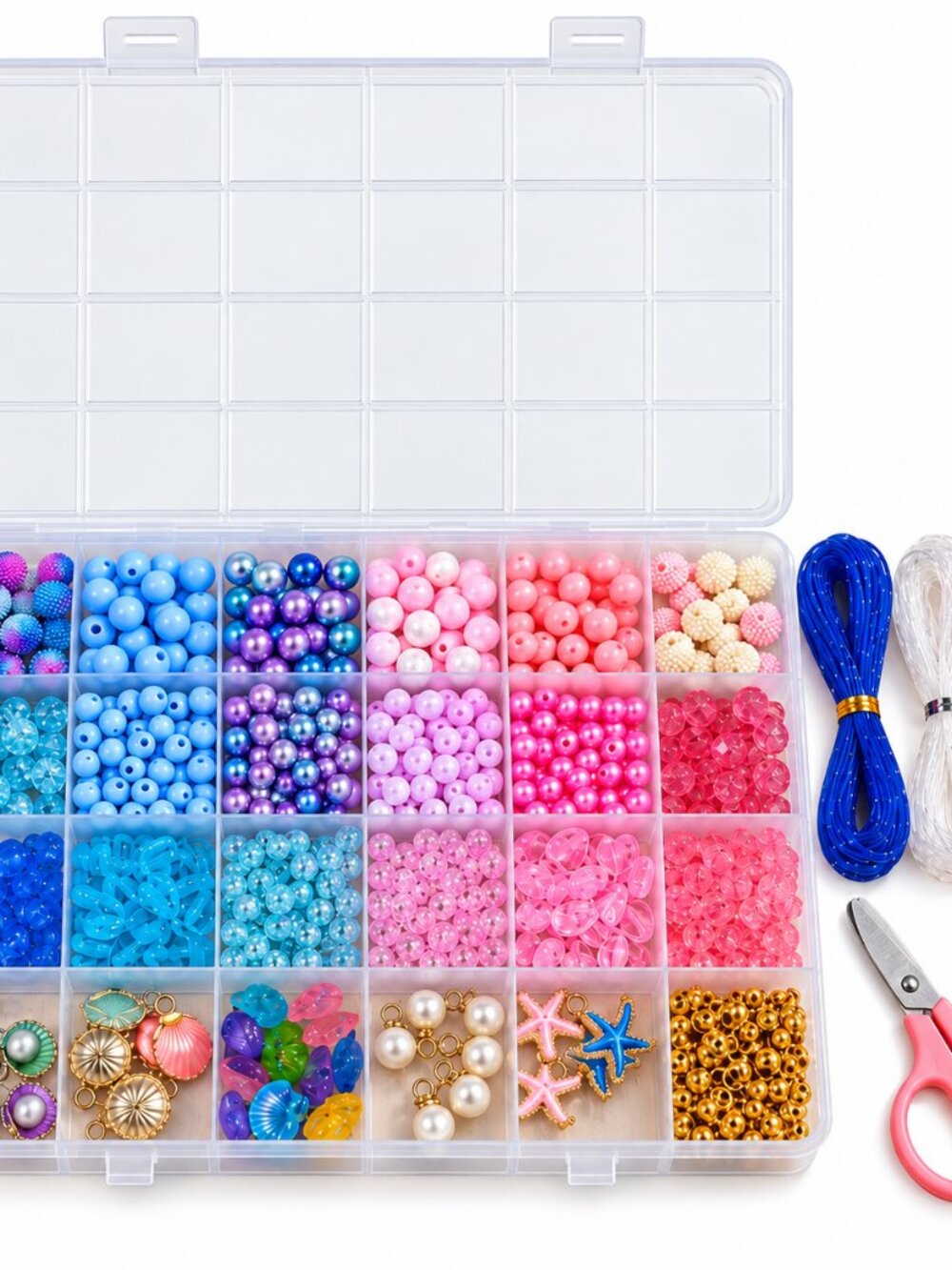 Ocean Charm Jewelry Making Kit – Approx. 625 Pieces
